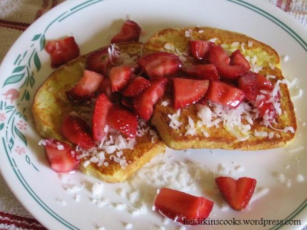 Coconut French Toast with Almond Maple Syrup_062009