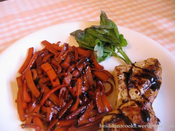 Pomegranate-Balsamic Glazed Carrots