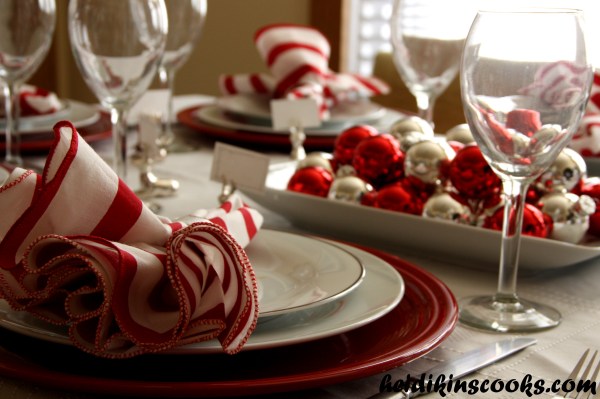 Tablescape_ Christmas Pottery Barn Reindeer plates 2_heidikinscooks_Dec 2013