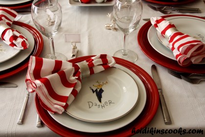 Tablescape_Christmas Pottery Barn Reindeer Plates 11_heidikinscooks_Dec 2013