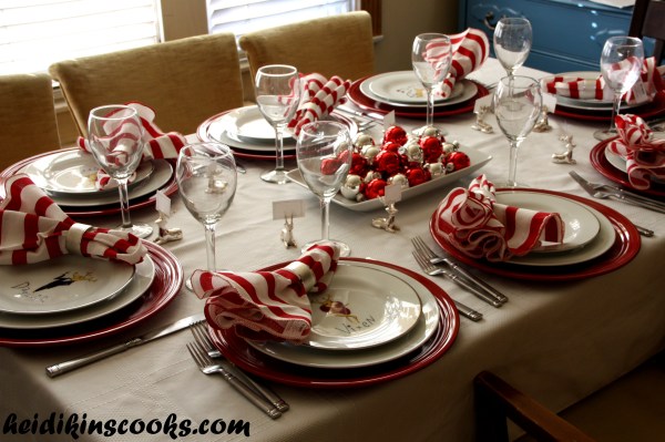 Tablescape_Christmas Pottery Barn Reindeer Plates 12_heidikinscooks_ Dec 2013