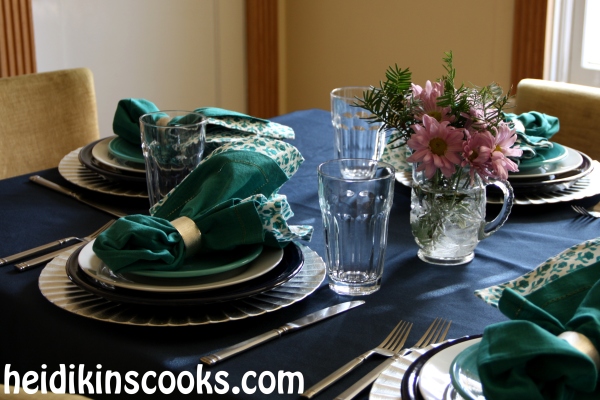 Everyday Table Setting_Cobalt Turquoise Fiestaware 13_heidikinscooks_Jan 2014