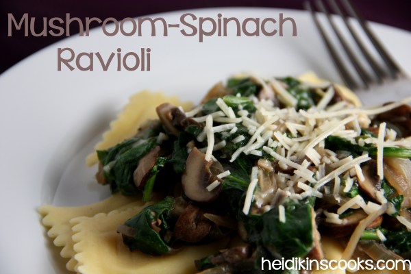 Mushroom-spinach ravioli_heidikinscooks_May 2014
