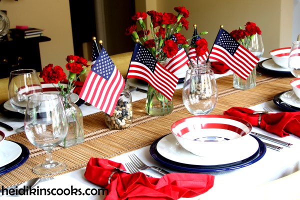 4th July Patriotic Pfaltzgraff Tablescape 9_heidikinscooks_June 2014