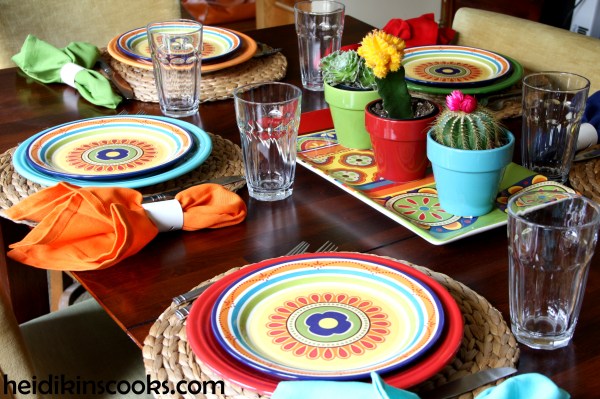 Mexicali Pier 1 Fiesta Fiestaware Tablescape 2_heidikinscooks_June 2014