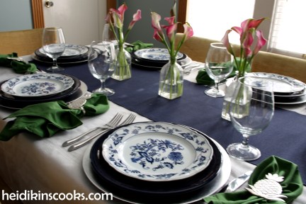 heidikinscooks_Blue Danube Fiesta table setting tablescape_january 2015 (1)